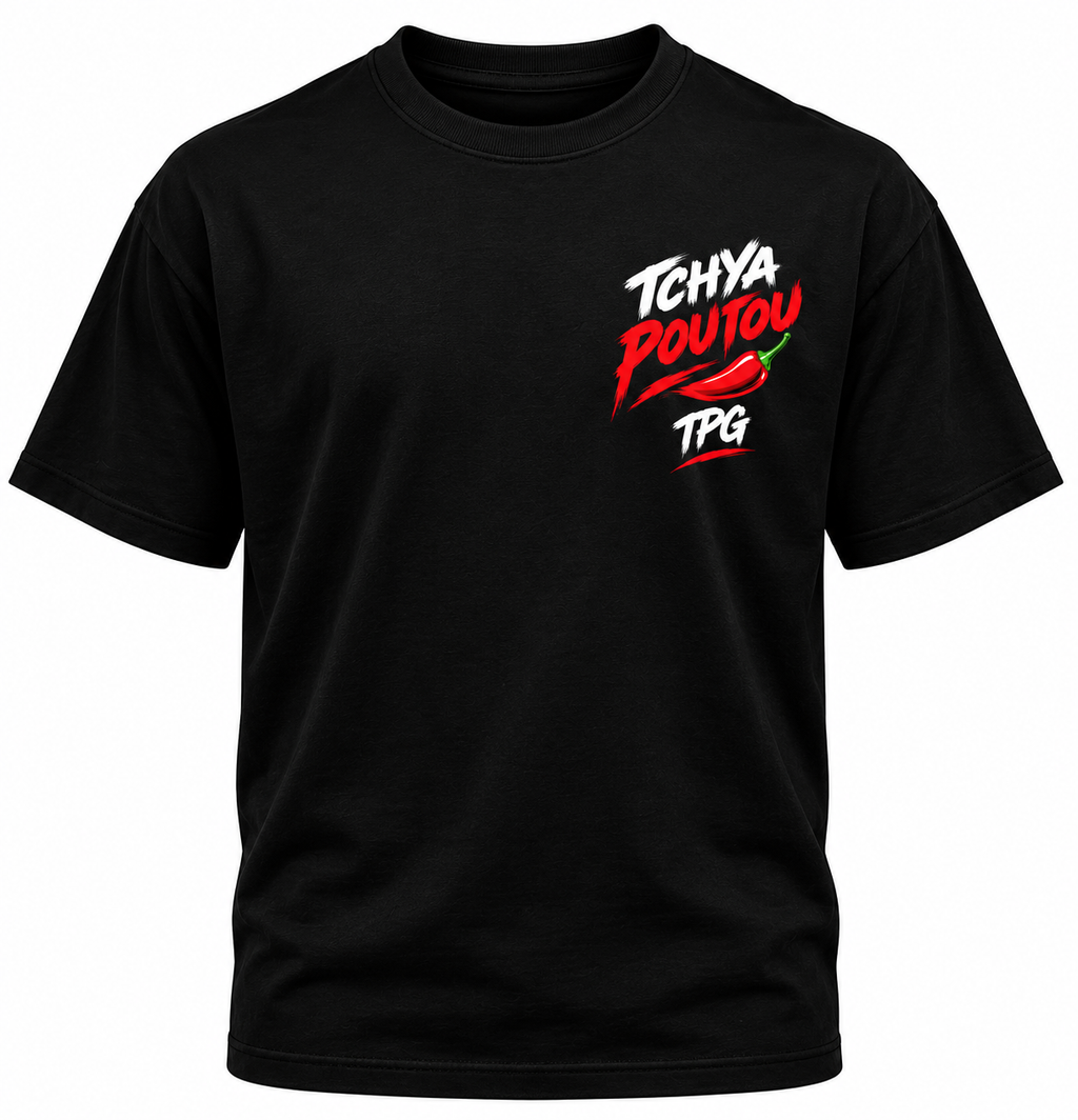 T-SHIRT MANCHE COURT "TCHYA POUTOU"